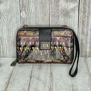 Sakroots Small Smartphone Wristlet Wallet Taupe One World